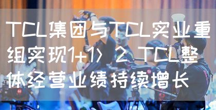 TCL集团与TCL实业重组实现1+1＞2 TCL整体经营业绩持续增长(图1)